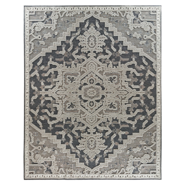 Nautica Home 7' 10"X10 Area Rug Westport Medallion Navy/Grey Wayfair